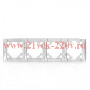 Рамка 4-м AVA бел. TOKOV LIGHT TKL-AV-RM4-C01