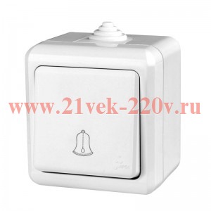 Кнопка звонка ОП Dita IP54 10А 250В бел. TOKOV LIGHT TKL-DT-DB-C01-IP54
