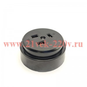 Разъем РШ-ВШ ОП 32А 250В 2P+PE кругл. черн. TOKOV ELECTRIC TKL-OVOP-2P+PE-C05