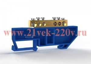 Шина нулевая на DIN-изоляторе 6х9мм 6 отвер. латунь TOKOV ELECTRIC TKE-BCB-69-6-DIN/N