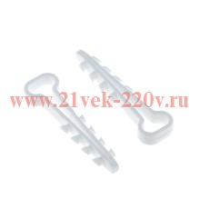 Дюбель-хомут для плоского кабеля 6-14мм бел. (уп.100шт) TOKOV ELECTRIC TKE-DH-6-14-PK-C01