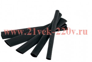 Трубка термоусадочная 8/4 1м черн. TOKOV ELECTRIC TKE-THS-8-1-B/50