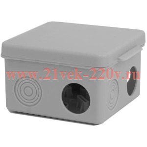 Коробка распределительная ОП 80х80х50мм 7 каб. вводов IP54 сер. TOKOV ELECTRIC TKE-KR-80-80-50-C06