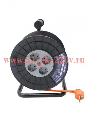 Удлинитель на катушке 4х30м с заземл. 16А 3х1.5 TOKOV ELECTRIC TKE-SK30-15-Z
