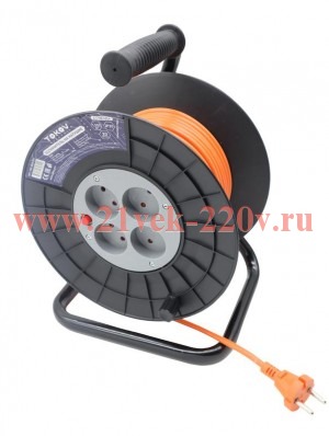 Удлинитель на катушке 4х20м без заземл. 6А 2х0.75 TOKOV ELECTRIC TKE-SK20-075