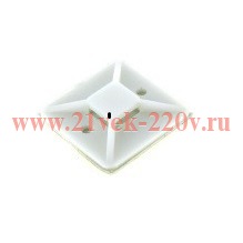 База монтажная самоклеящаяся 25х25 бел. (уп.100шт) TOKOV ELECTRIC TKE-SP-25-W