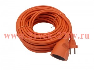 Удлинитель-шнур 1х20м без заземл. 6А 2х0.75 TOKOV ELECTRIC TKE-SS20-075