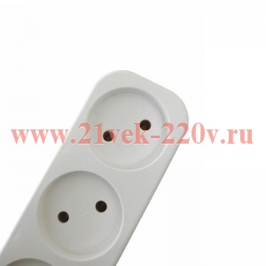 Разветвитель 3-м без заземл. 16А 250В IP20 полипропилен бел. TOKOV ELECTRIC TKL-S3-C01