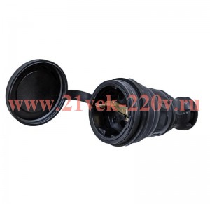 Розетка 1-м 16А с заземл. каучук TOKOV ELECTRIC TKE-C05-KR-Z