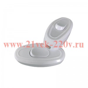 Переключатель на шнур 6А 250В IP20 бел. TOKOV ELECTRIC TKL-SW-C01
