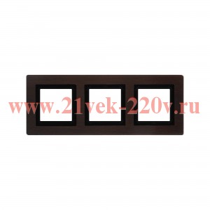 Рамка 6 модулей DKC Avanti из дерева, венге