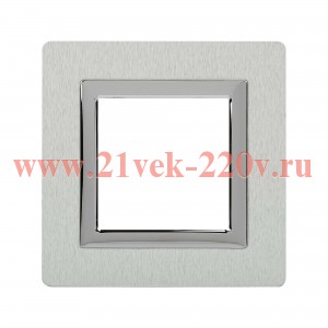 Рамка 2 модуля DKC Avanti из алюминия, серая