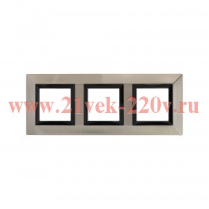 Рамка 6 модулей DKC Avanti из металла, никелированная