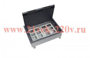 Люк MultiDesk MDK10 на 24мод. IP40 с монтажной коробкой для бетонных полов SE MDK10224