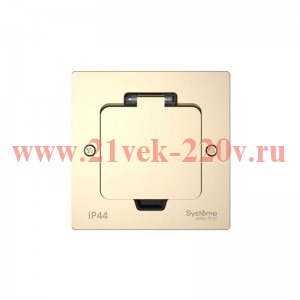 Лючок MultiDesk MDK20 на 2мод. IP44 с монтажной коробкой для стены фальшпола стола никель SE MDK2010