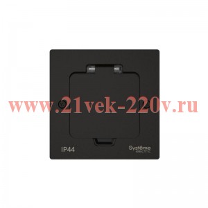 Лючок MultiDesk MDK21 с розеткой 2P+E 16А 250В IP44 с монтажной коробкой для стены фальшпола стола ч