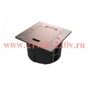 Лючок MultiDesk MDK21 с розеткой 2P+E 16А 250В IP44 с монтажной коробкой для стены фальшпола стола м