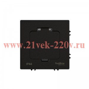Лючок MultiDesk MDK20 на 2мод. IP44 с монтажной коробкой для бетонных полов черн. матов. SE MDK20202