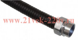Металлорукав ИЭК Р3-ЦПнг-25 ELASTA 25 мм с протяжкой черный [бухта 20м] CMP10-25-020