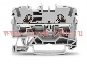 2-проводные проходные клеммы; 4 mm2; подходят для исполнений Ex e II; боковая и центральная маркиров