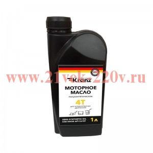 Масло моторное полусинтетическое для 4х-тактных двигателей SAE 5W30 1л Kranz KR-16-1299