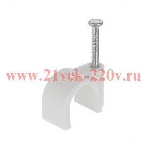 Скоба для кабеля круглая А12мм (уп.30шт) Tech-KREP 103652