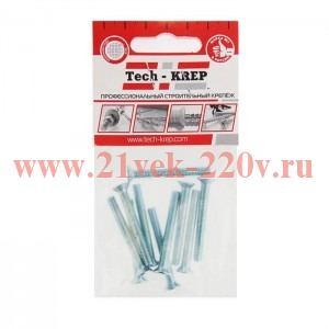 Винт DIN965 с потайной головкой М5х40 оцинк. (уп.10шт) Tech-KREP 102996