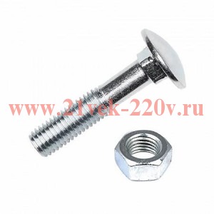 Болт DIN603 мебельный М6х50 с гайкой оцинк. (уп.8шт) Tech-Krep 108763