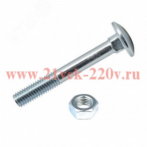 Болт DIN603 мебельный оцинк . М8х70 с гайкой (уп.4шт) Tech-Krep 108771