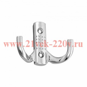 Крючок с перфорацией 2-х рожковый хром (уп.1шт) Tech-Krep 129909