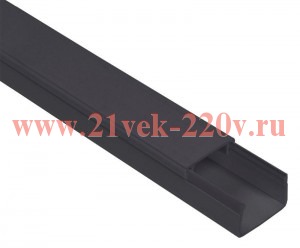 Кабель-канал 25х16 L2000 пластик ЭЛЕКОР черн. IEK EL-KK10-025-016-1-K02