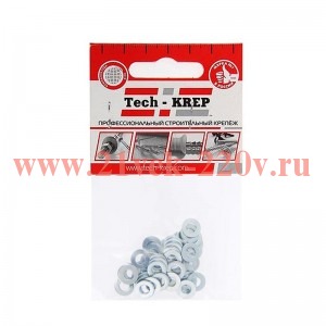 Шайба плоская М4 DIN125а оцинк. пакет (уп.55шт) Tech-KREP 103042
