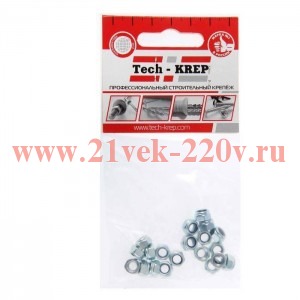 Гайка DIN985 самоконтрящаяся М5 оцинк. (уп.20шт) Tech-KREP 103030