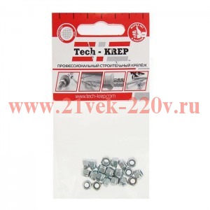 Гайка DIN985 самоконтрящаяся М4 оцинк. (уп.20шт) Tech-KREP 103029