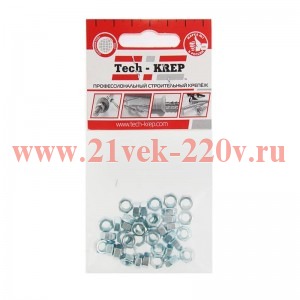 Гайка DIN934 шестигранная М5 оцинк. (уп.40шт) Tech-KREP 103024