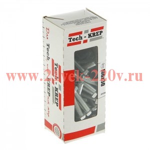 Болт DIN933 с шестигранной головкой М6х30 оцинк. (уп.60шт) Tech-KREP 105203