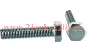 Болт DIN933 с шестигранной головкой оцинк. М6х25 (уп.70шт) Tech-KREP 105202