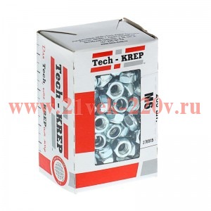 Гайка DIN985 самоконтрящаяся оцинк. М6 (уп.200шт) Tech-KREP 105253