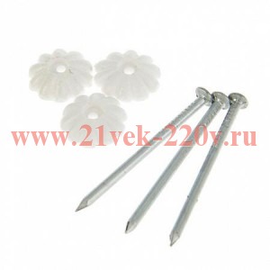 Гвоздь с декоративной шляпкой бел. (уп.80шт) Tech-Krep 106219