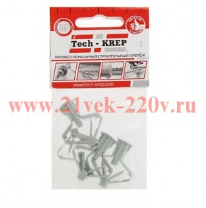 Дюбель (анкер) Бабочка полипропилен 10х50 (уп.4шт) Tech-KREP 111488