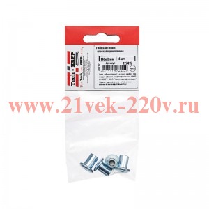 Гайка-втулка плоская М6х12мм оцинк. (уп.4шт) Tech-Krep 127415