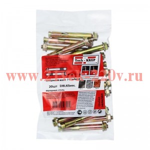 Болт анкерный с гайкой 8х65 (уп.20шт) Tech-KREP 124343