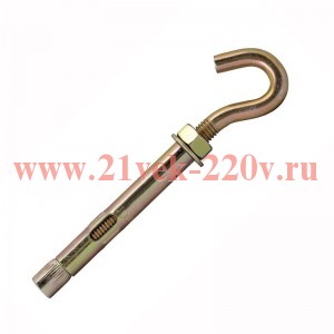 Болт анкерный HG 10х60 с крюком накл. цинк. Tech-Krep 133635