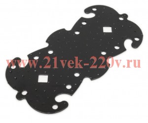 Пластина декоративная фигурная 205-100 мат. черн. Tech-KREP 148345