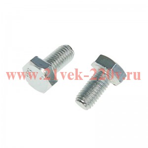 Болт М10х20 с шестигранной головкой цинк. DIN 933 (уп.25шт) класс прочности 8.8. коробка Tech-Krep 1