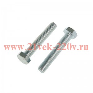 Болт М16х70 с шестигранной головкой цинк. DIN 933 (уп.12шт) класс прочности 8.8. коробка Tech-Krep 1