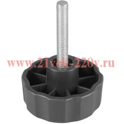 Ручка-барашек пластиковая d42 с резьбовым штифтом М8х35 черн. (уп.1шт) Tech-Krep 144192
