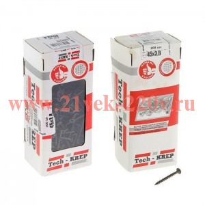 Саморез 3.8х45 гипсокартон-дерево (уп.200шт) коробка Tech-Krep 102124