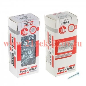 Саморез для тонкого метал. листа 4.2х38 (уп.200шт) коробка Tech-Krep 102143