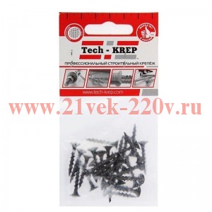Саморез 3.8х25 гипсокартон-дерево (уп.30шт) пакет Tech-Krep 102370